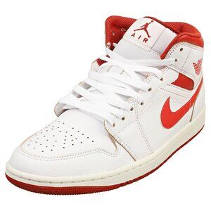 Nike Air Jordan 1 Mid Se Men's Size 11  (White Dune Red)